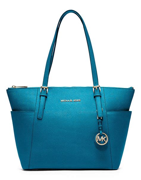 turquoise michael kors tote bag|Michael Kors navy blue tote.